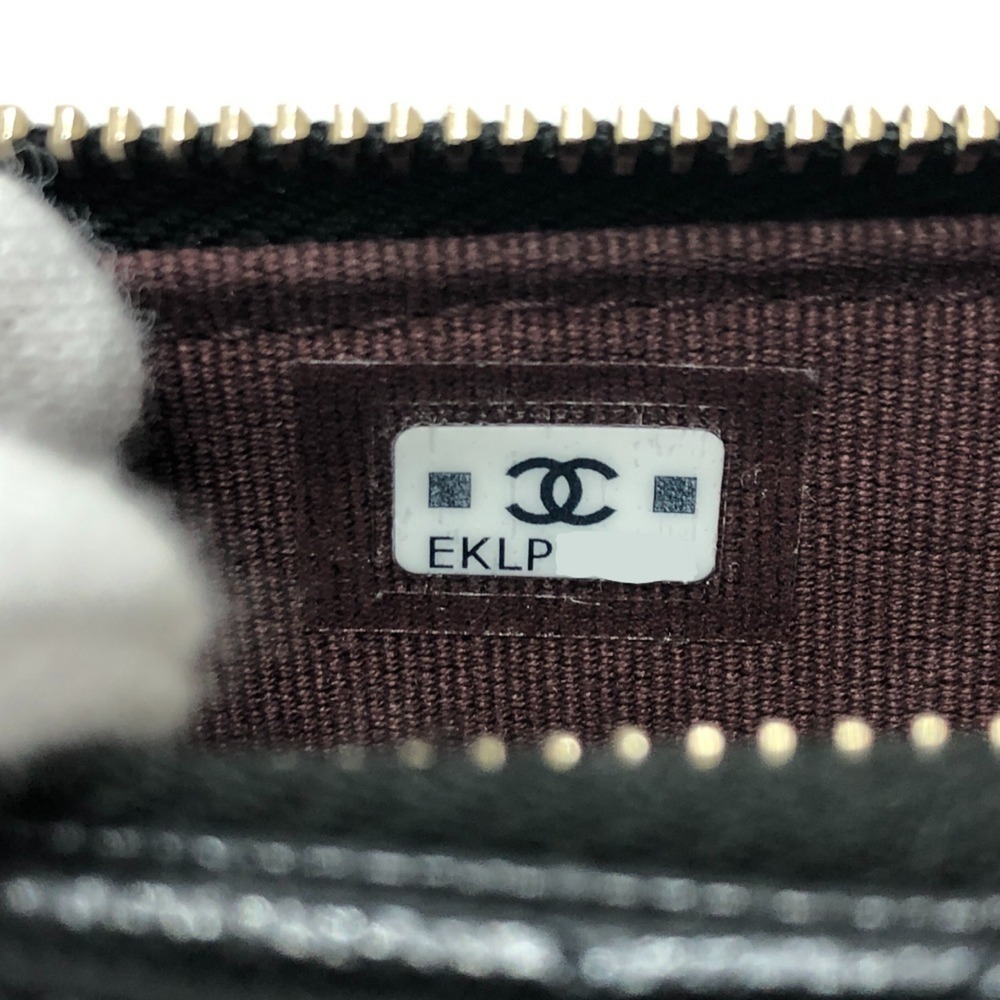 CHANEL Black Caviar Leather Logo Wallet - Picture 14 of 15